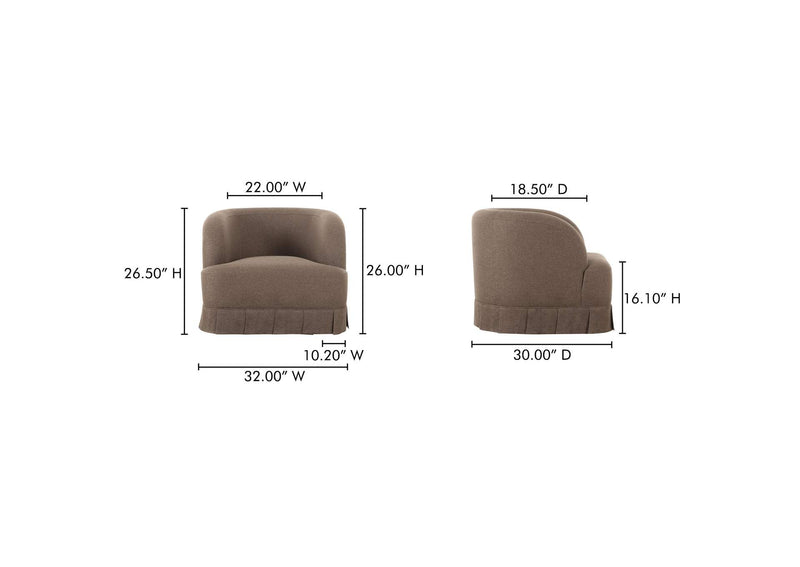 OA-1013-03 Maren Swivel Chair Brown