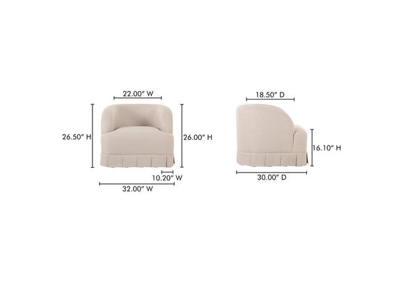 OA-1013-34 Maren Swivel Chair Beige