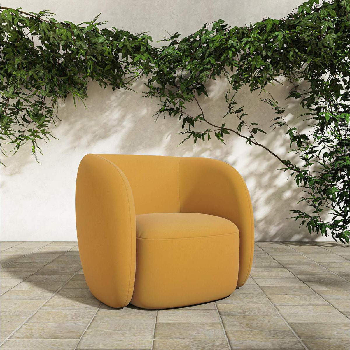 OA-1022-09 Rae Outdoor Accent Chair Deep Yellow