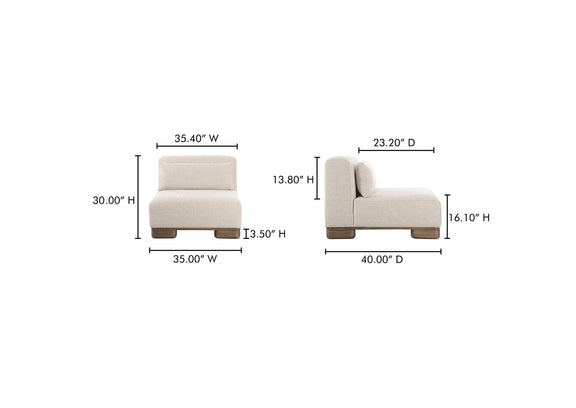 OA-1031-34 June Slipper Chair Oatmeal