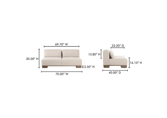OA-1032-34 June Sofa Oatmeal