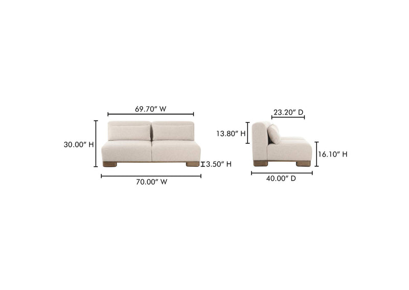 OA-1032-34 June Sofa Oatmeal