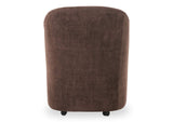 OA-1034-20 Drava Rolling Dining Chair Dark Brown