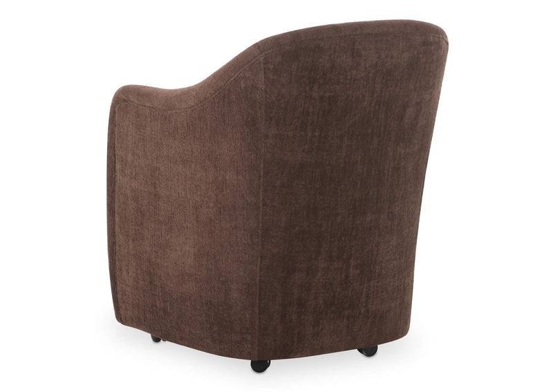 OA-1034-20 Drava Rolling Dining Chair Dark Brown