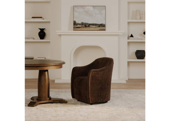 OA-1034-20 Drava Rolling Dining Chair Dark Brown
