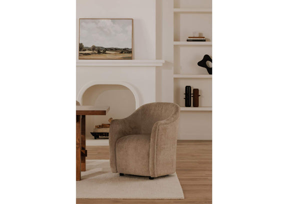 OA-1034-34 Drava Rolling Dining Chair Beige