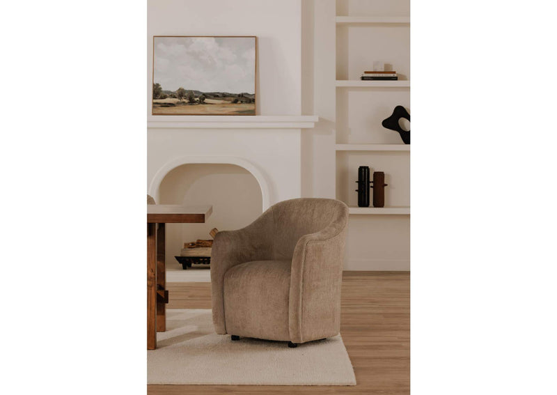 OA-1034-34 Drava Rolling Dining Chair Beige