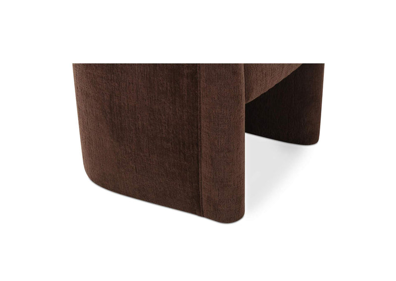 OA-1035-20 Mesto Rolling Dining Chair Dark Brown