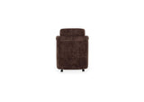 OA-1035-20 Mesto Rolling Dining Chair Dark Brown