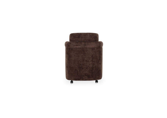 OA-1035-20 Mesto Rolling Dining Chair Dark Brown