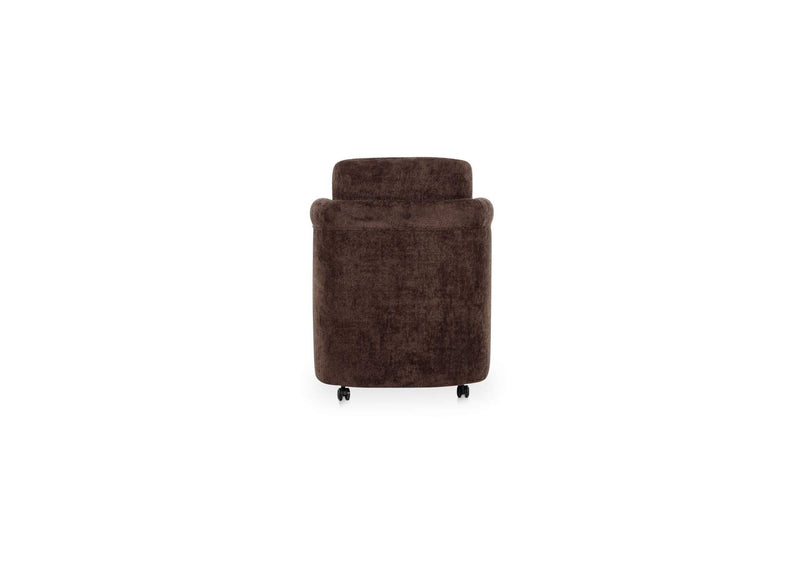 OA-1035-20 Mesto Rolling Dining Chair Dark Brown