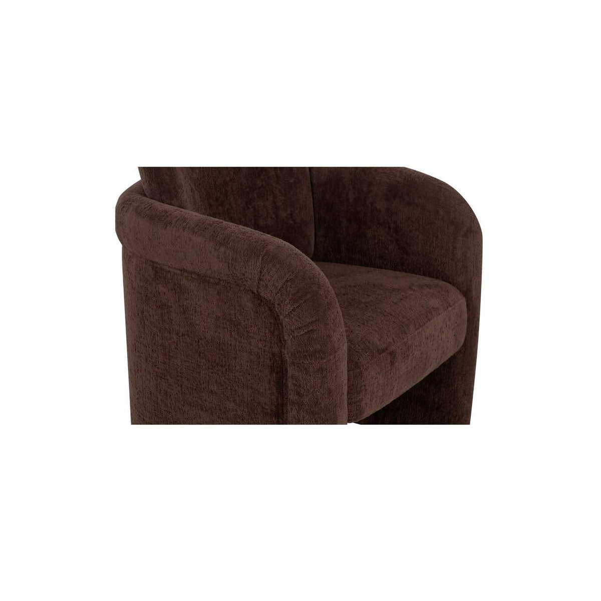 OA-1035-20 Mesto Rolling Dining Chair Dark Brown
