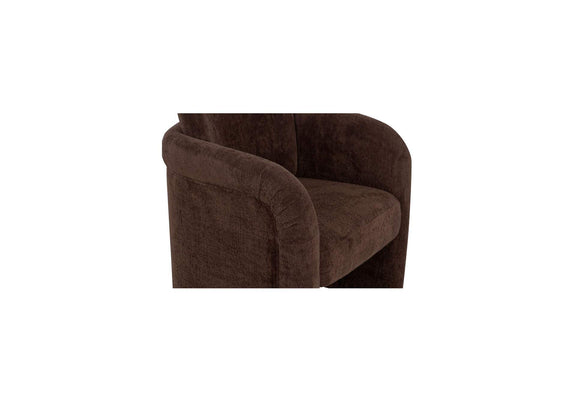 OA-1035-20 Mesto Rolling Dining Chair Dark Brown