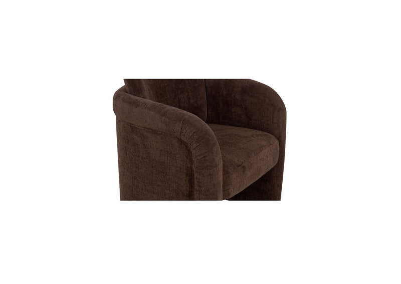 OA-1035-20 Mesto Rolling Dining Chair Dark Brown