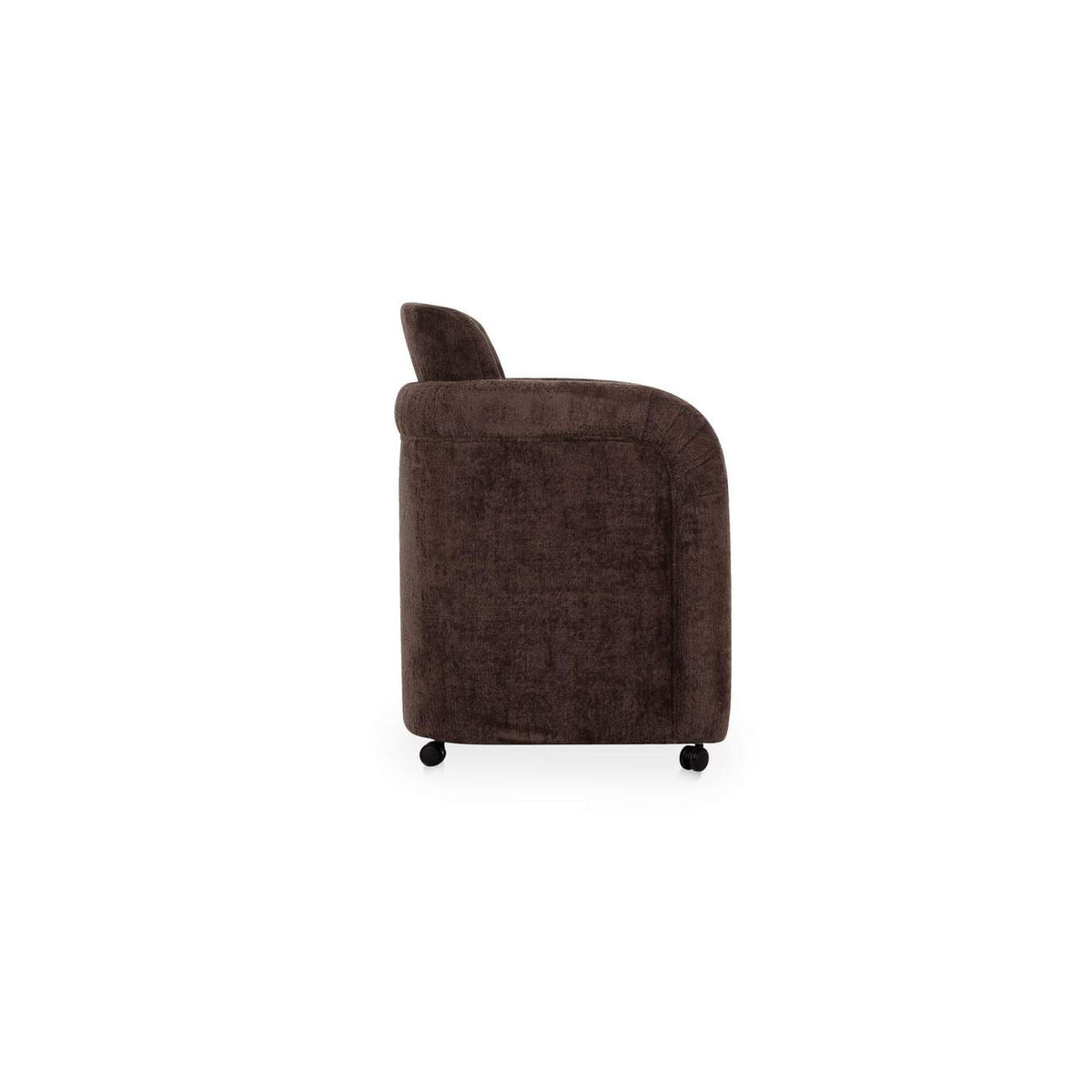 OA-1035-20 Mesto Rolling Dining Chair Dark Brown
