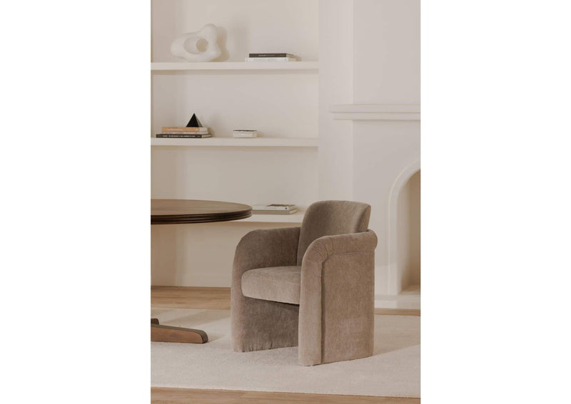 OA-1035-39 Mesto Rolling Dining Chair Taupe