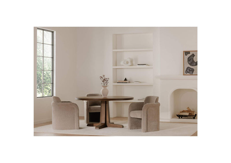 OA-1035-39 Mesto Rolling Dining Chair Taupe