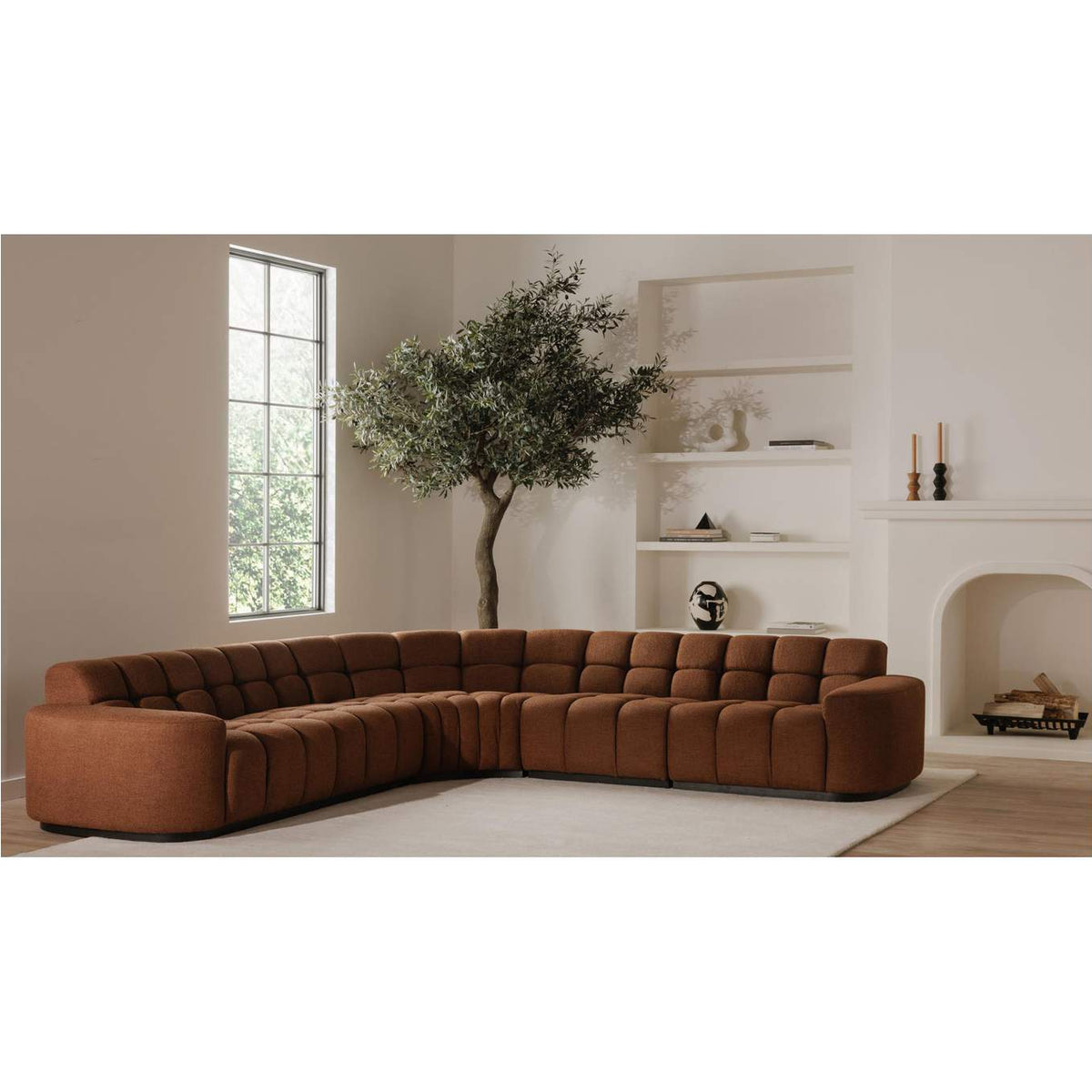 OA-1042-12-0 Roman L - Shaped Sectional Rust