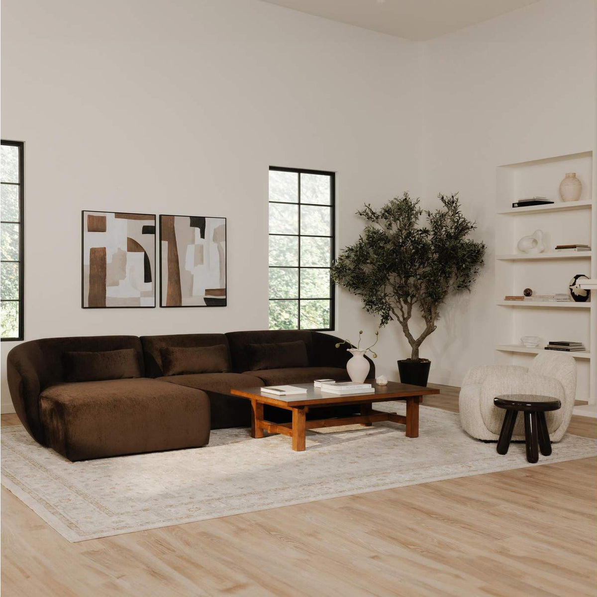 OA-1043-34 Hazel Lounge Chair Off White