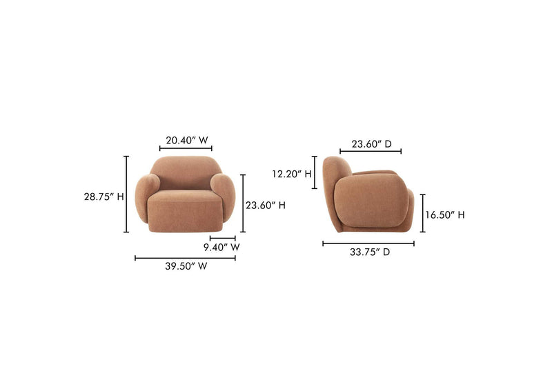OA-1043-42 Hazel Lounge Chair Copper