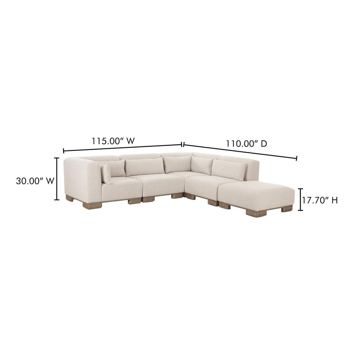 OA-1047-34 June Dream Modular Sectional Oatmeal