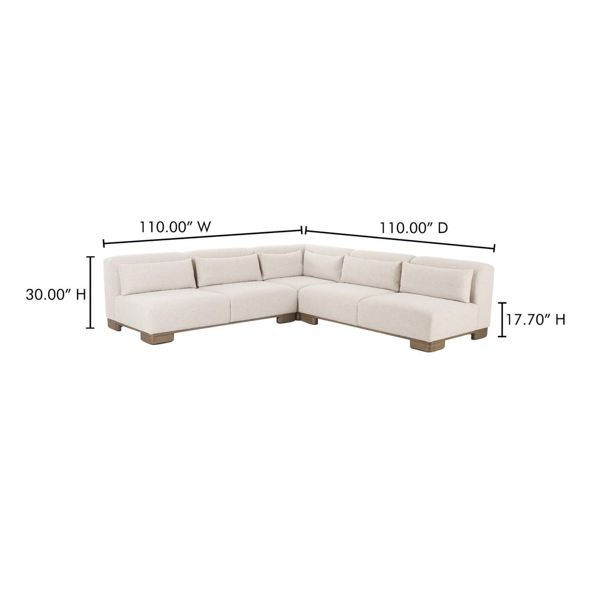 OA-1050-34 June Corner Modular Sectional Oatmeal