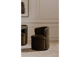 OA-1074-16 Dane Swivel Dining Chair Faux Green Mohair