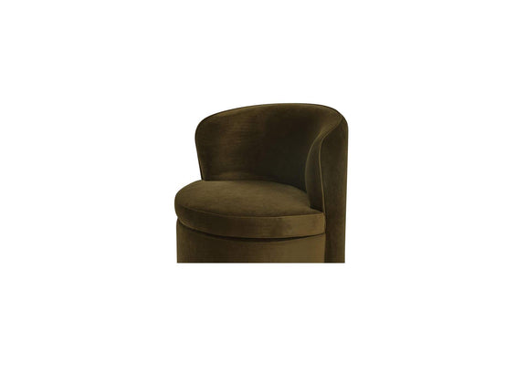 OA-1074-16 Dane Swivel Dining Chair Faux Green Mohair