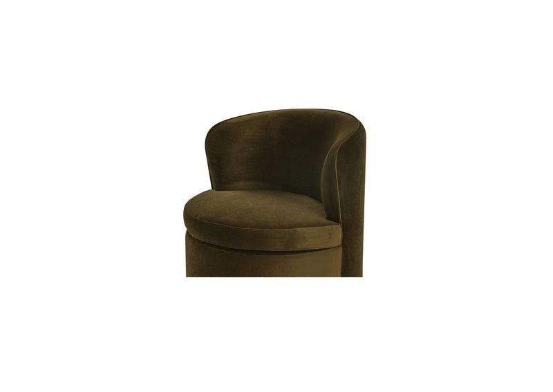 OA-1074-16 Dane Swivel Dining Chair Faux Green Mohair