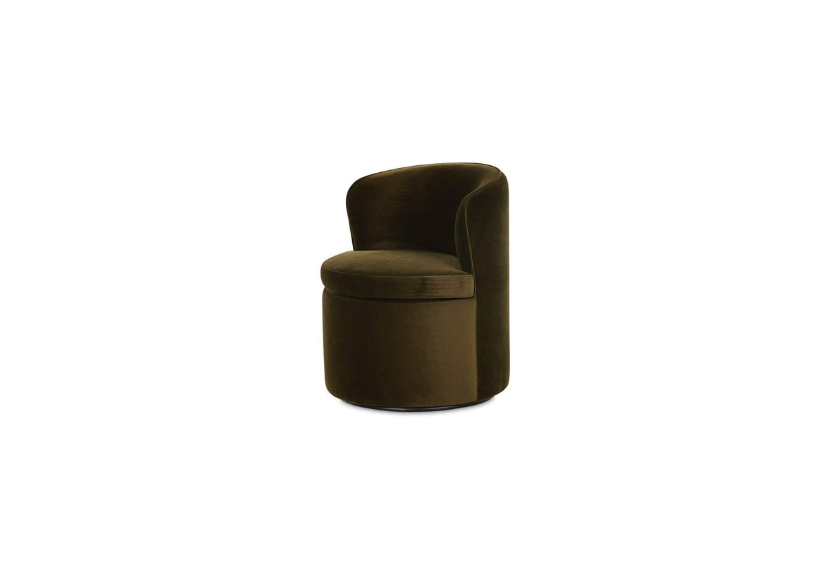 OA-1074-16 Dane Swivel Dining Chair Faux Green Mohair