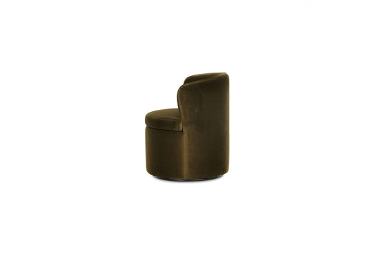 OA-1074-16 Dane Swivel Dining Chair Faux Green Mohair