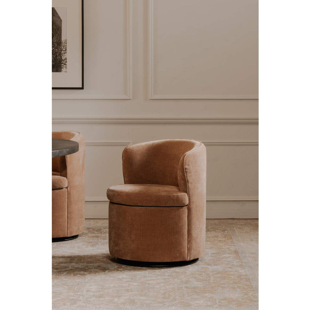 OA-1074-33 Dane Swivel Dining Chair Heritage Pink