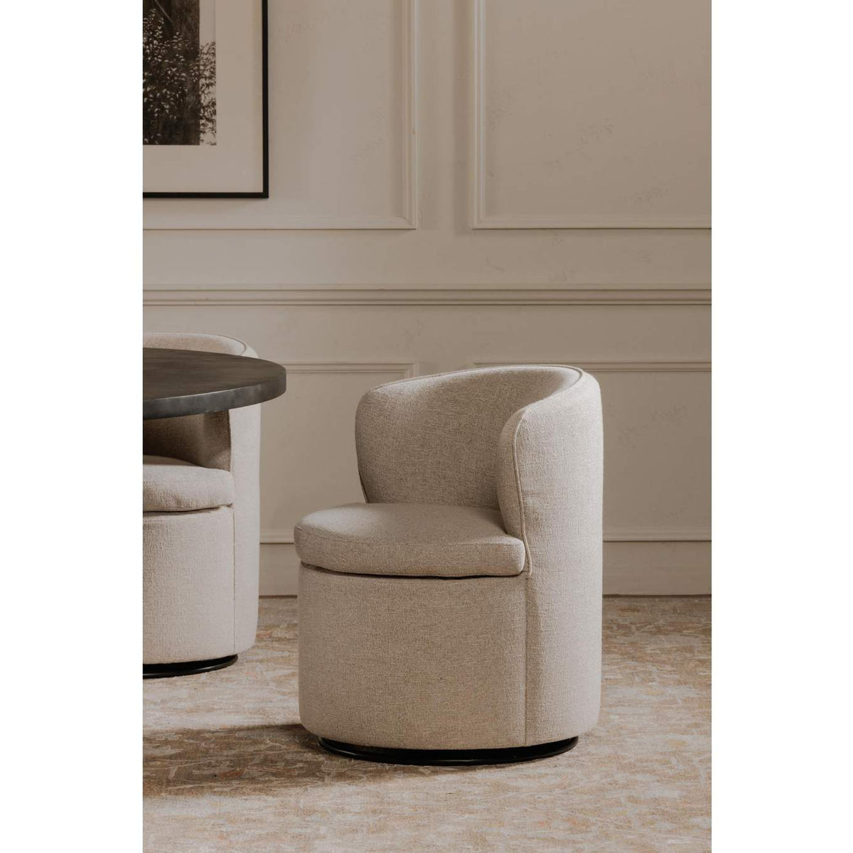 OA-1074-34 Dane Swivel Dining Chair Oatmeal