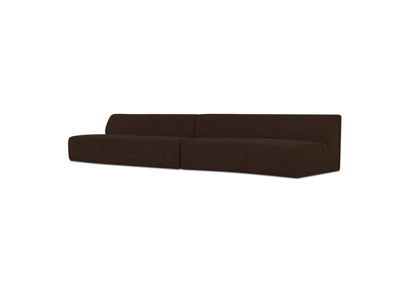 OA-1094-20 Naomi 2 Piece Wave Modular Sectional Dark Brown
