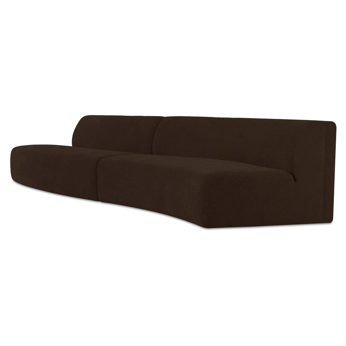 OA-1094-20 Naomi 2 Piece Wave Modular Sectional Dark Brown