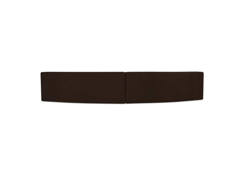 OA-1095-20 Naomi 2 Piece Concave Modular Sectional Dark Brown