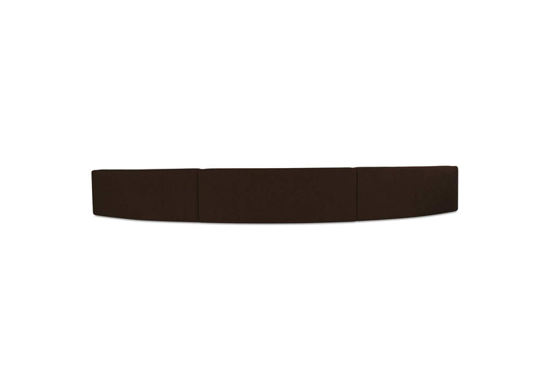 OA-1098-20 Naomi 3 Piece Concave Modular Sectional Dark Brown