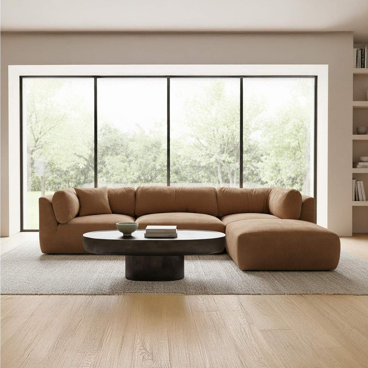 OA-1105-39 Matina Nook Modular Sectional Taupe