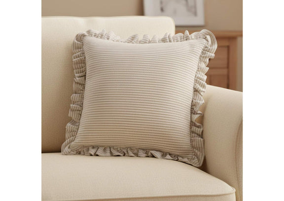 OA-1110-37 Betty 20 Inch Cushion Beige Stripe