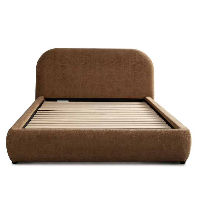 Ocean Bed with Mattress Platform in Dune Medal Bronze Performance Fabric