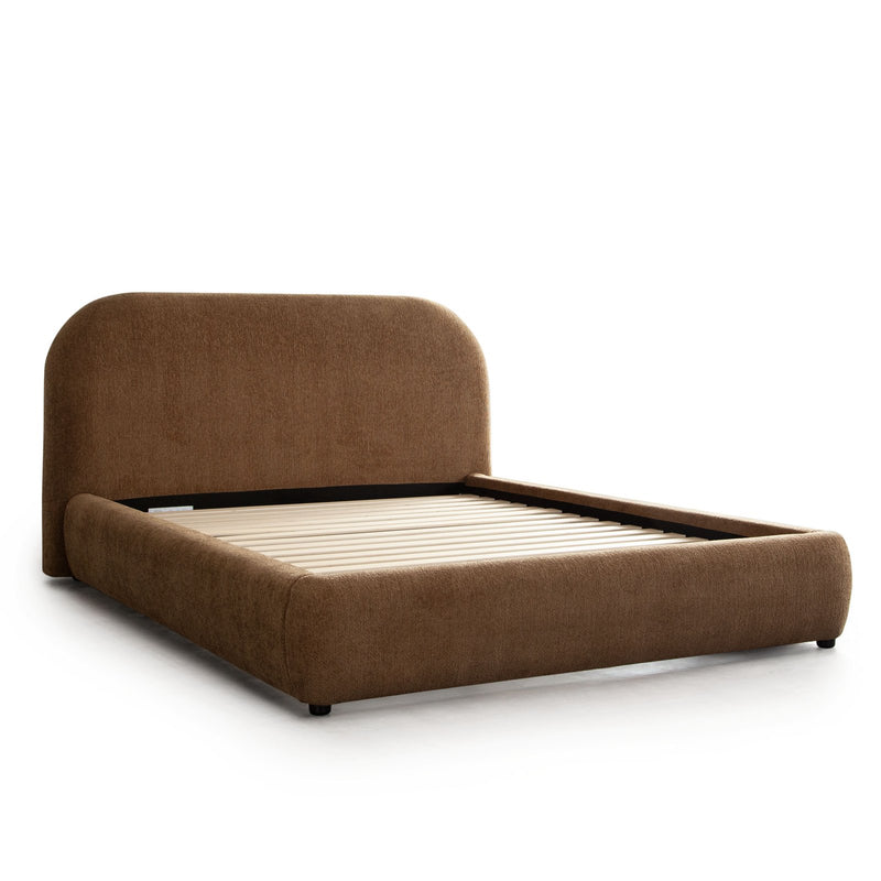 Ocean Bed with Mattress Platform in Dune Medal Bronze Performance Fabric