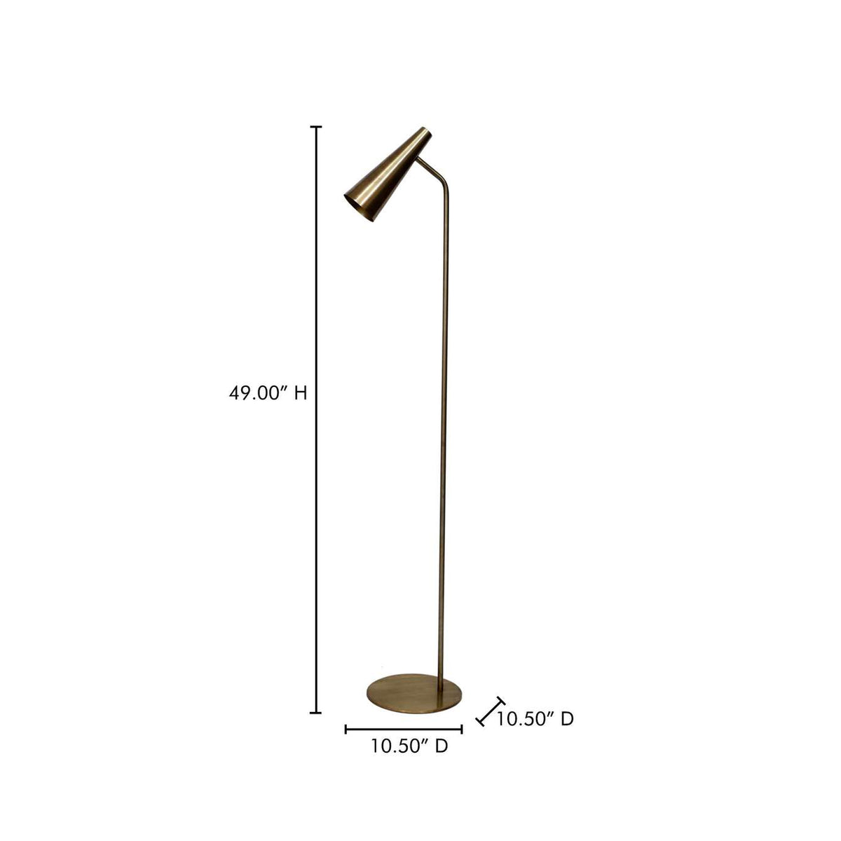 OD-1007-51 Trumpet Floor Lamp Gold