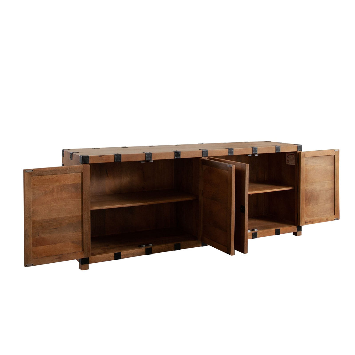 Oxford Solid Mango Wood 4-Door Sideboard