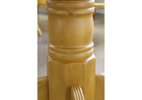 DLU-TPD4242CB-LO Sunset Trading Round Drop Leaf Pub Table | Light Oak Finish