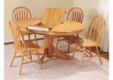 DLU-TBX4266-820-LO5PC Sunset Trading 5 Piece Pedestal Dining Set with Arrowback Chairs