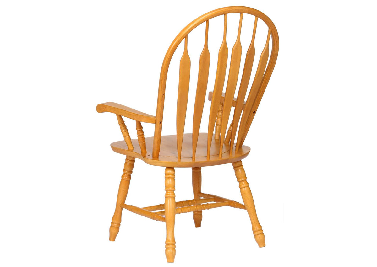 DLU-4130-LO-A Sunset Trading Comfort Dining Arm Chair | Light Oak