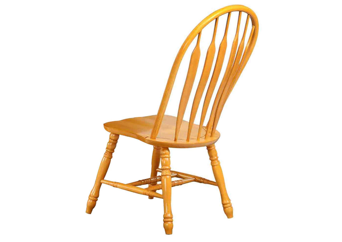 DLU-4130-LO-2 Sunset Trading Comfort Back Dining Chair | Light Oak | Set of 2