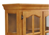 DLU-19-BH-LO Sunset Trading Keepsake Buffet and Lighted Hutch | Light Oak