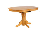 DLU-TBX4266CB-B24-LO5PC Sunset Trading 5 Piece Pedestal Butterfly Leaf Pub Table Set with Swivel Barstools