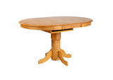 DLU-TBX4266CB-B24-LO5PC Sunset Trading 5 Piece Pedestal Butterfly Leaf Pub Table Set with Swivel Barstools